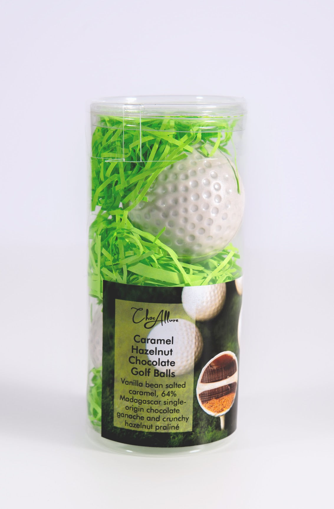 Hazelnut Caramel Chocolate Golf Balls