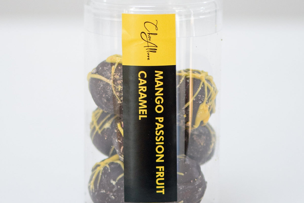 Mango-Passion Fruit Caramel Truffles (9 Truffles)