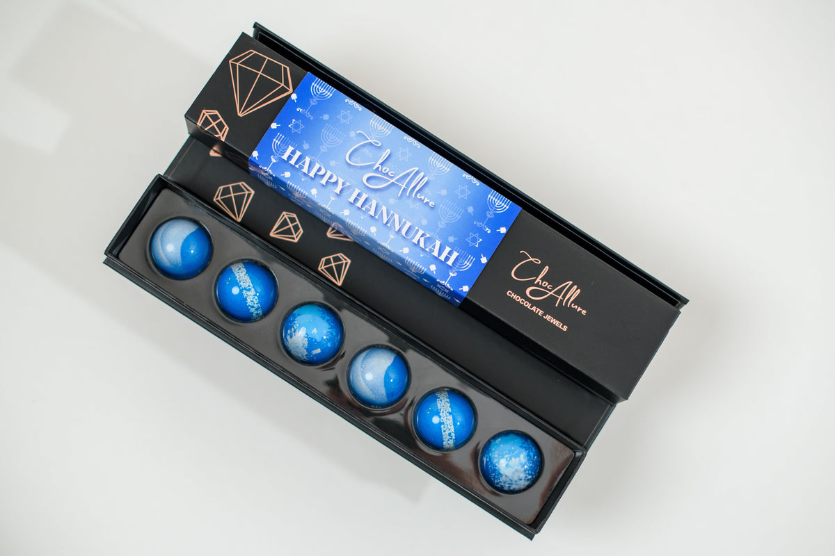 Hanukkah Chocolate Jewels (6 pieces)