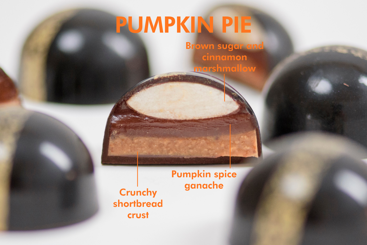 Pumpkin Pie Chocolate Jewels™ Box (4 pieces)