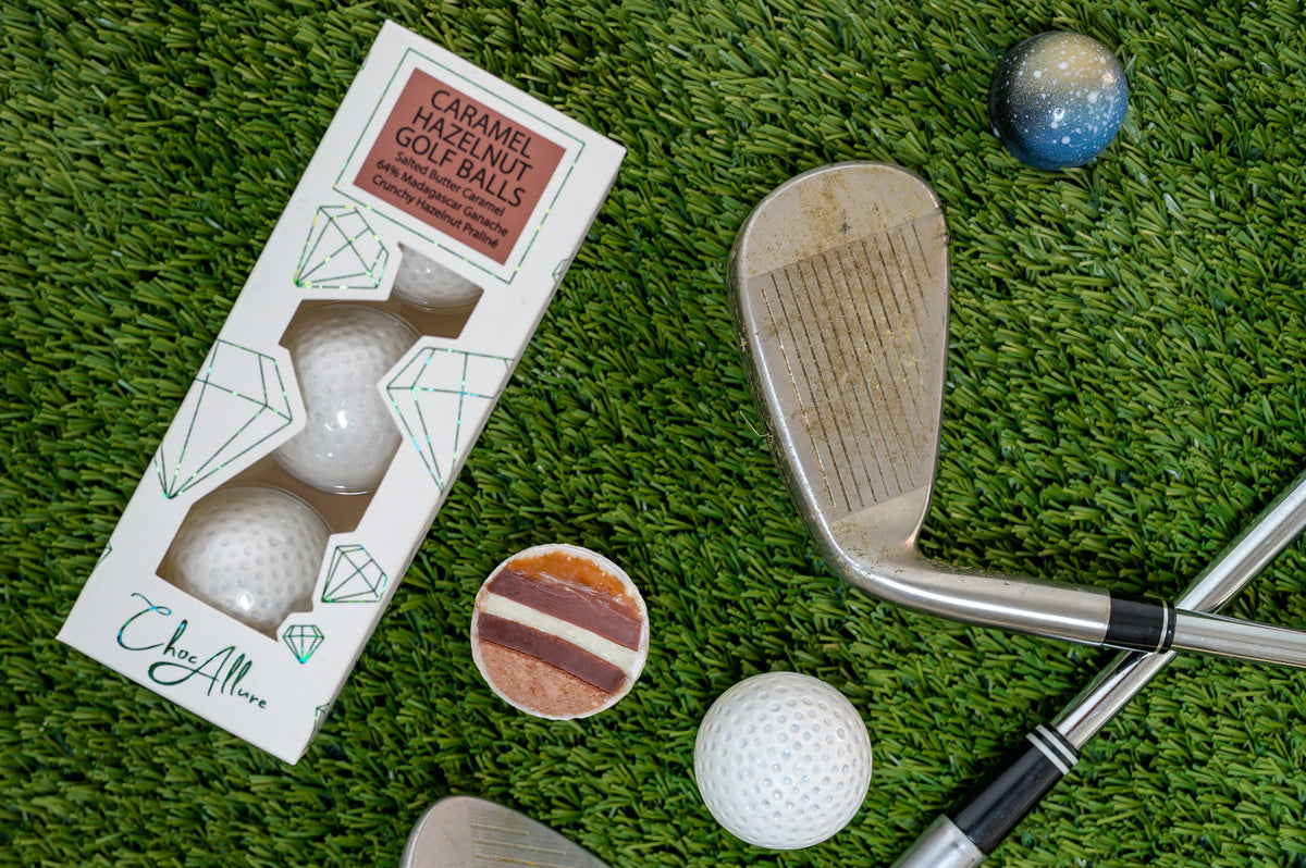 Hazelnut Caramel Chocolate Golf Balls (3 Balls)