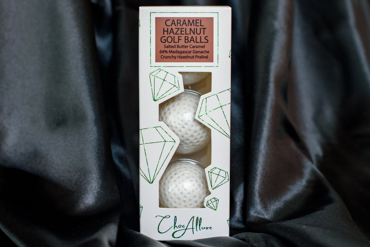 Hazelnut Caramel Chocolate Golf Balls (3 Balls)